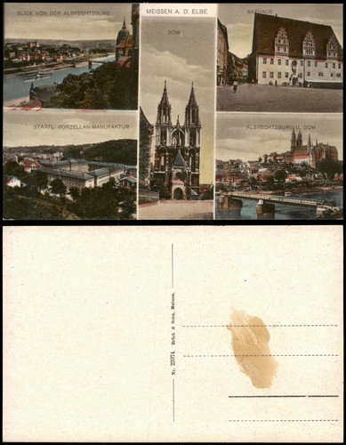 Ansichtskarte meißen - ansichtskarte,