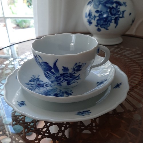 Kaffeegedeck blaue blume - blaue,